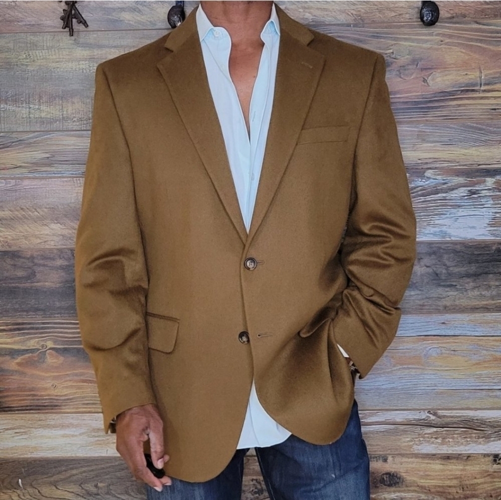 Jos. A. Bank Cashmere Gordon Camel Blazer Sport Jacket Size 42R NWT